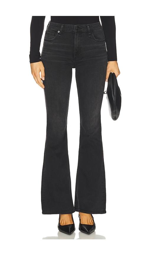 rag & bone flexi dahlia flare jeans in black.