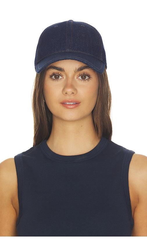 rag & bone harlow baseball cap in blue.