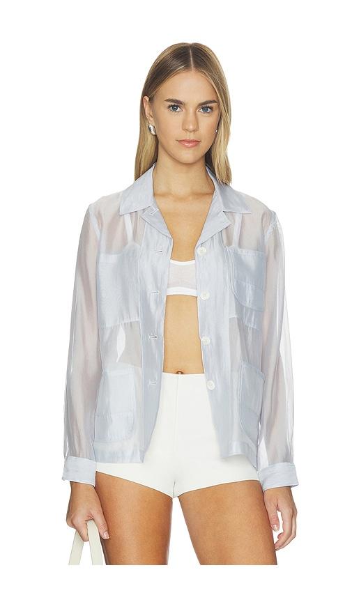 rag & bone jolene organza jacket in grey.