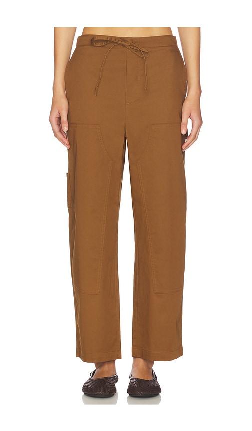 rag & bone jolie carpenter pant in brown.