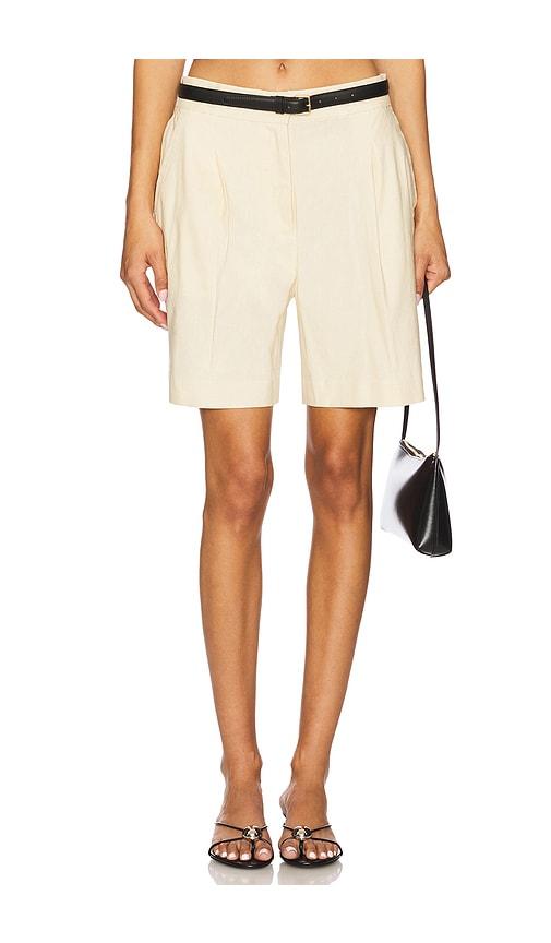 rag & bone leona linen short in cream.
