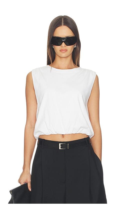 rag & bone mica bubble top in white.