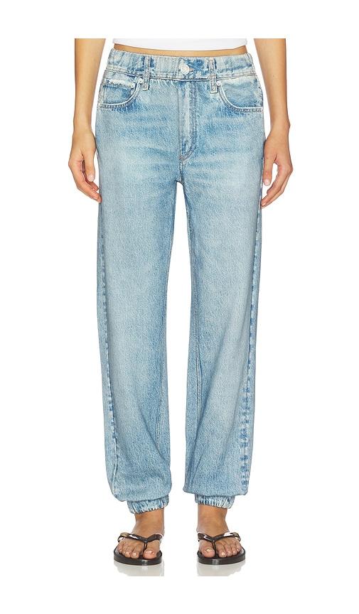 rag & bone miramar terry jogger in blue.