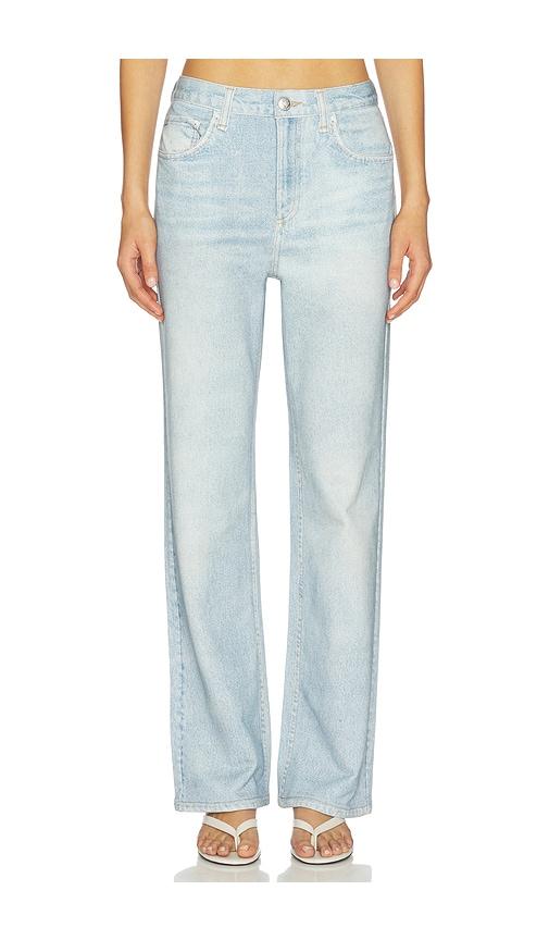 rag & bone miramar terry shea ankle straight pants in blue.