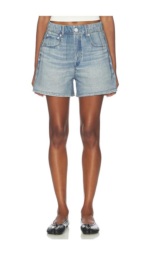 rag & bone miramar terry walking shorts in blue.