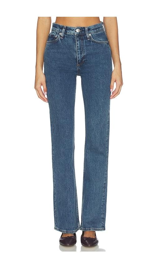 rag & bone peyton high-rise bootcut jeans in blue.