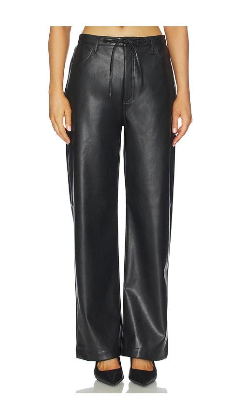 rag & bone phoebe faux leather pant in black.