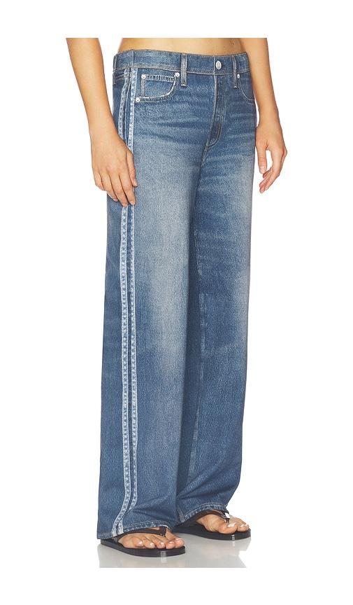 rag & bone rb miramar terry track pant in blue.