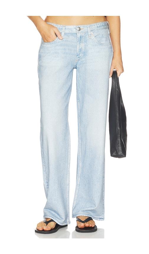 rag & bone saige miramar terry full length jeans in blue.