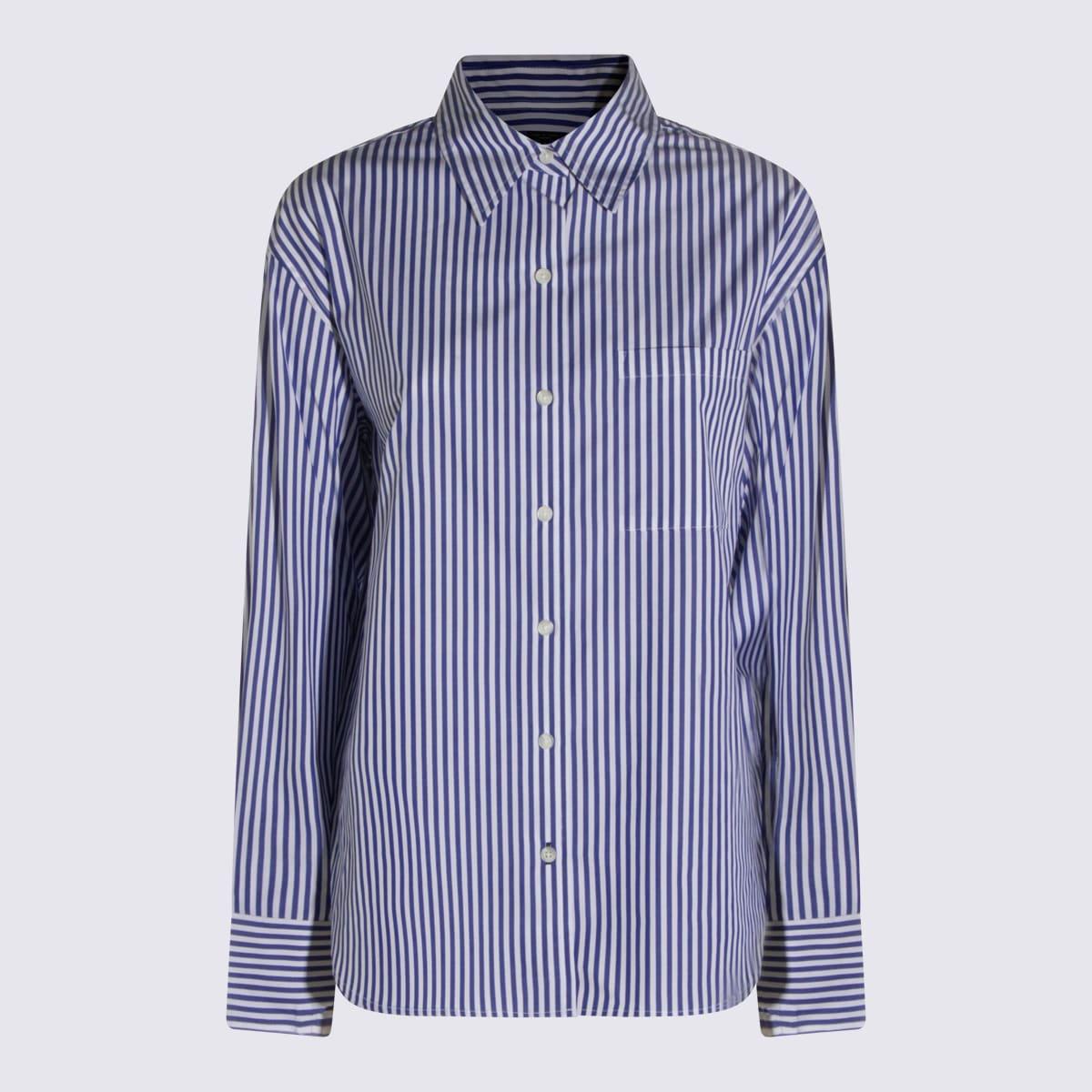 rag & bone white and blue cotton shirt