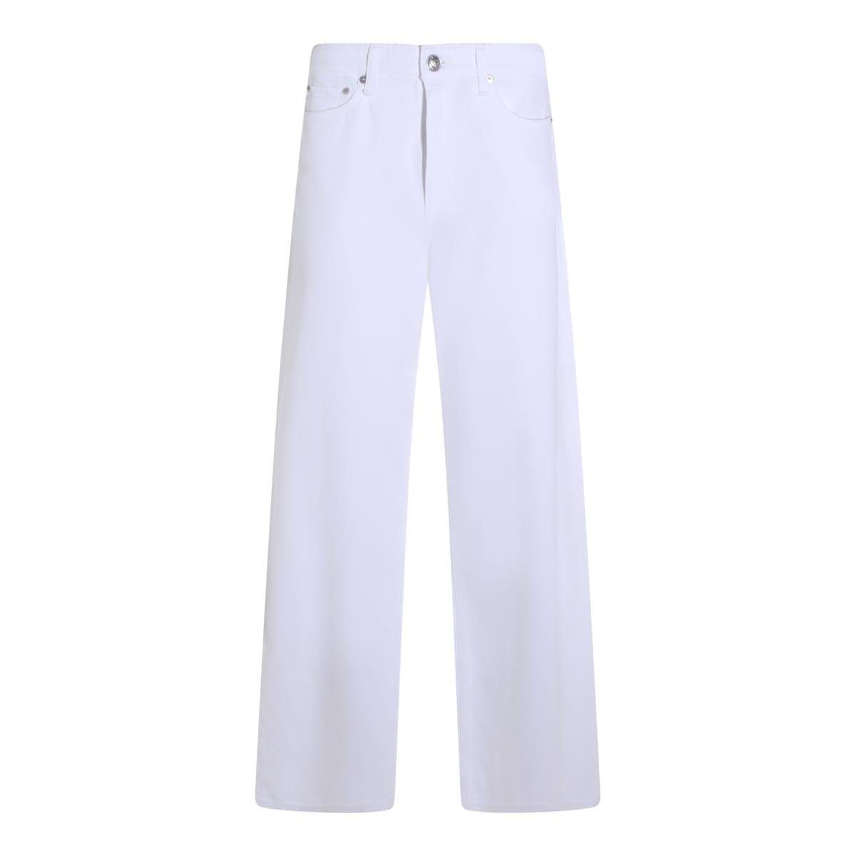 rag & bone white cotton logan jeans