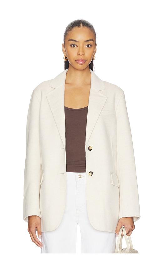 rag & bone zoe wool blazer in ivory.