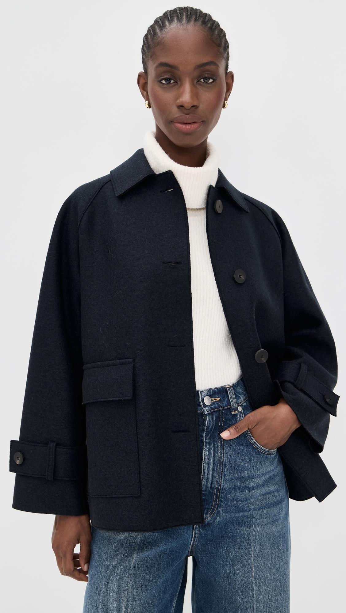 raglan jacket with quilted lining