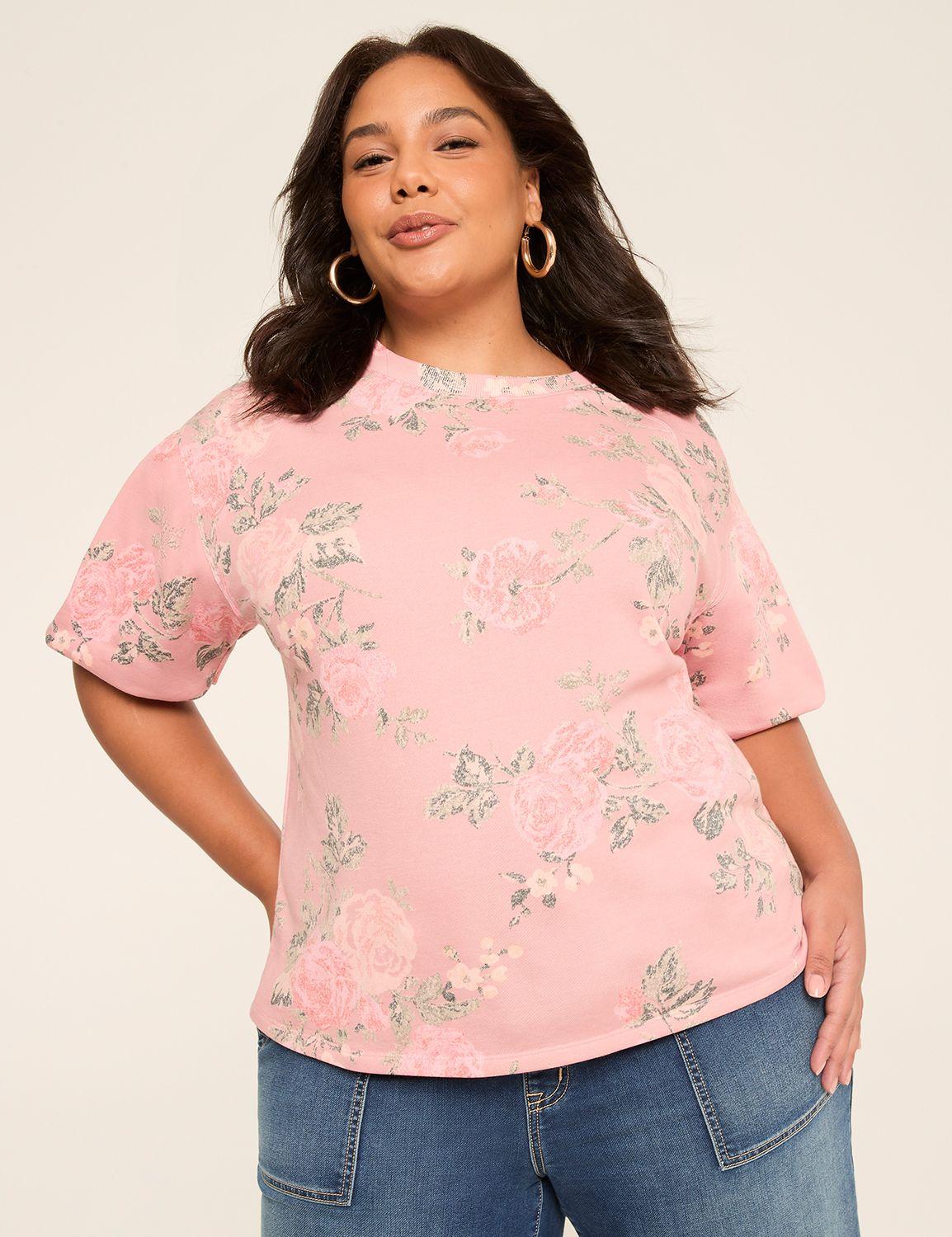 raglan sleeve crew-neck top