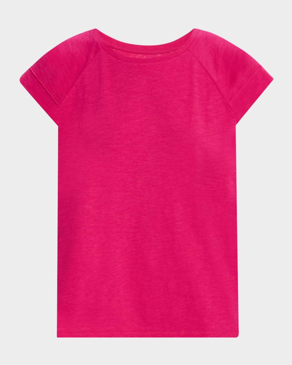 raglan-sleeve organic cotton jersey top