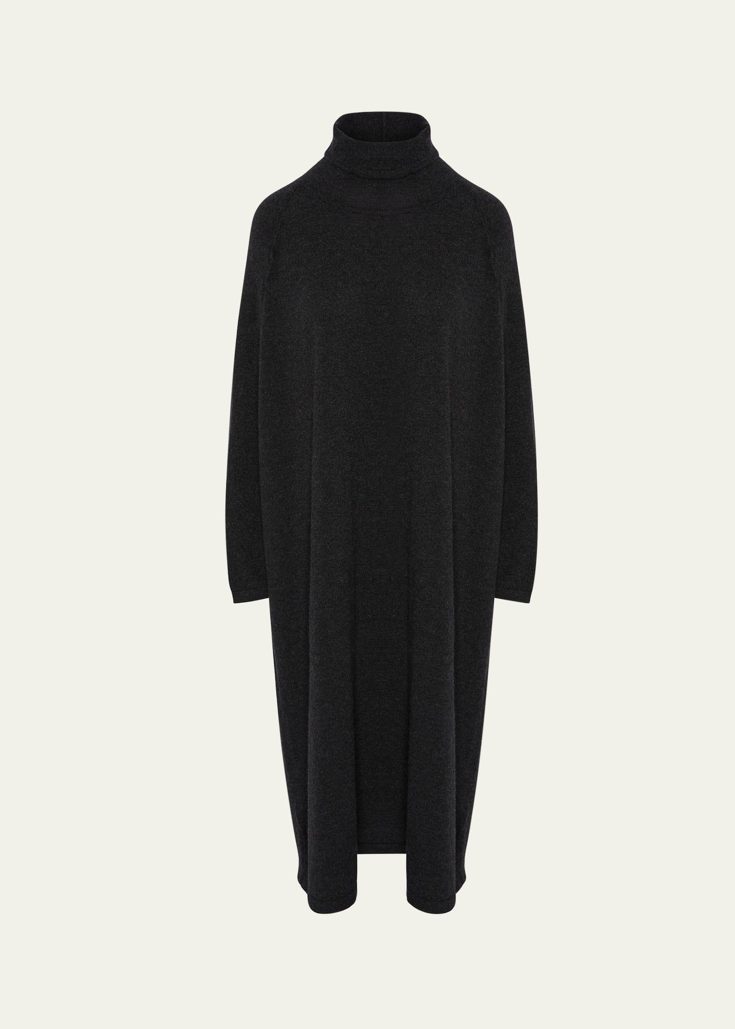 raglan sleeve scrunch neck midi dress