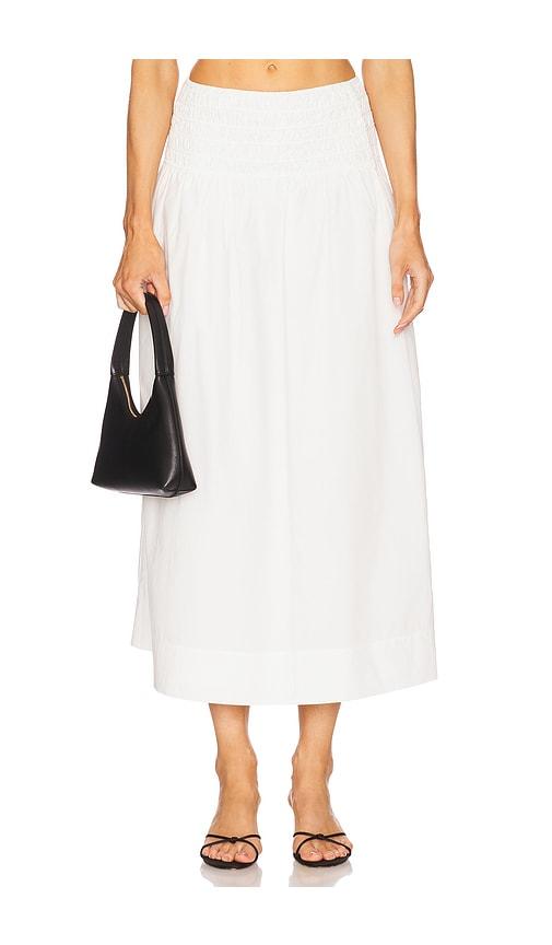 rails alessa skirt in white.