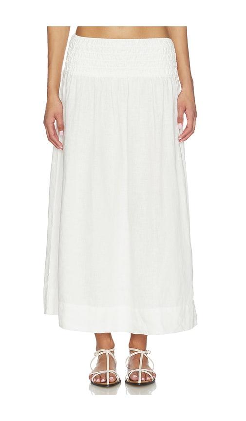 rails alessa skirt in white.