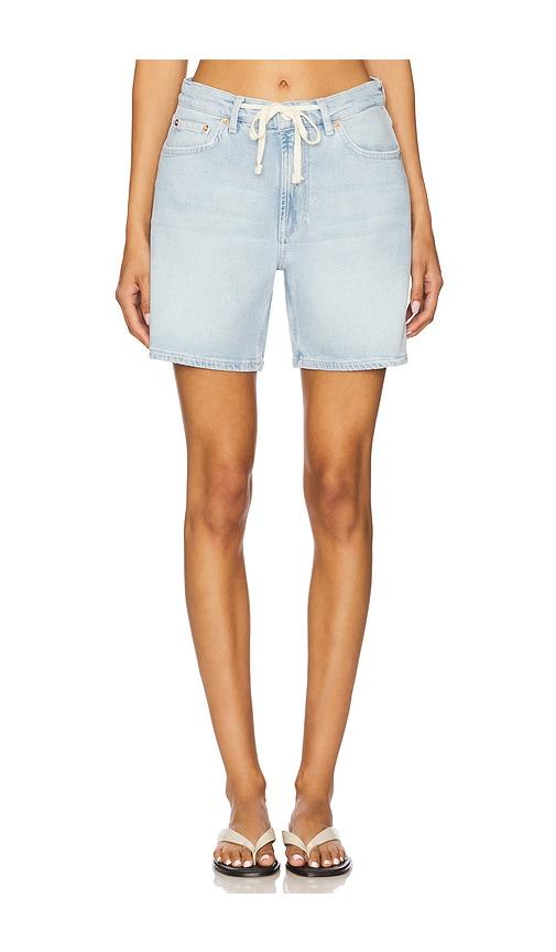 rails dume short in blue.