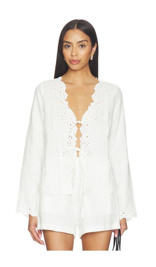 rails fleur top in white.
