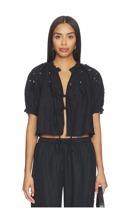 rails lizbeth top in black.