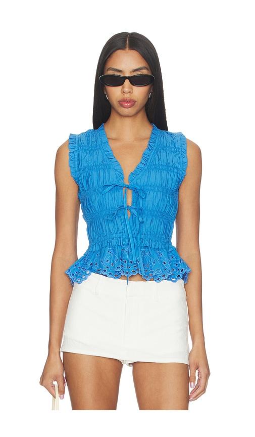 rails martine top in blue.