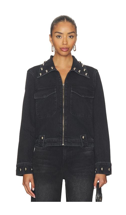 rails roxbury jacket in black.