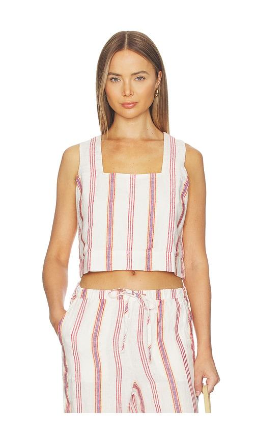 rails x giadzy alira top in white,red.