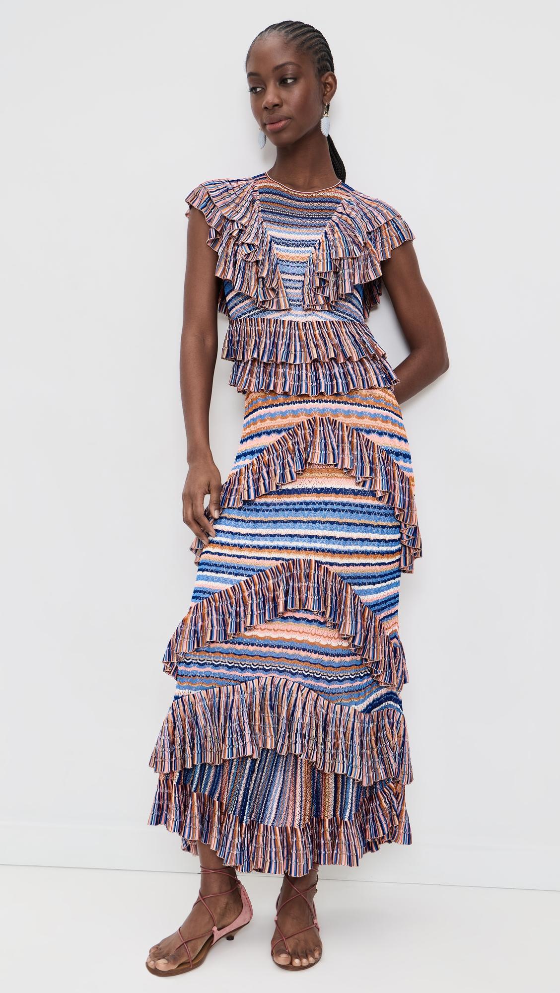 raina ruffle knit dress