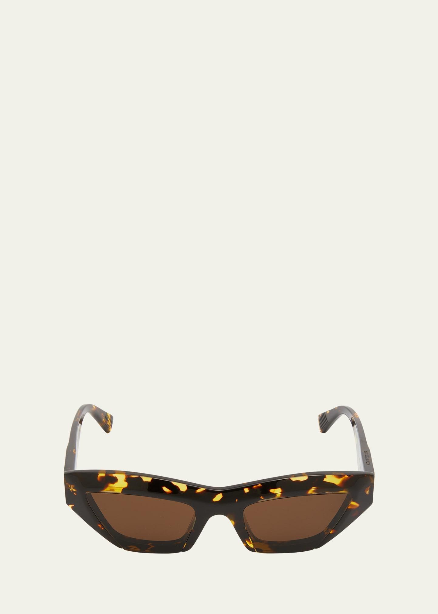 raised logo acetate cat-eye sunglasses