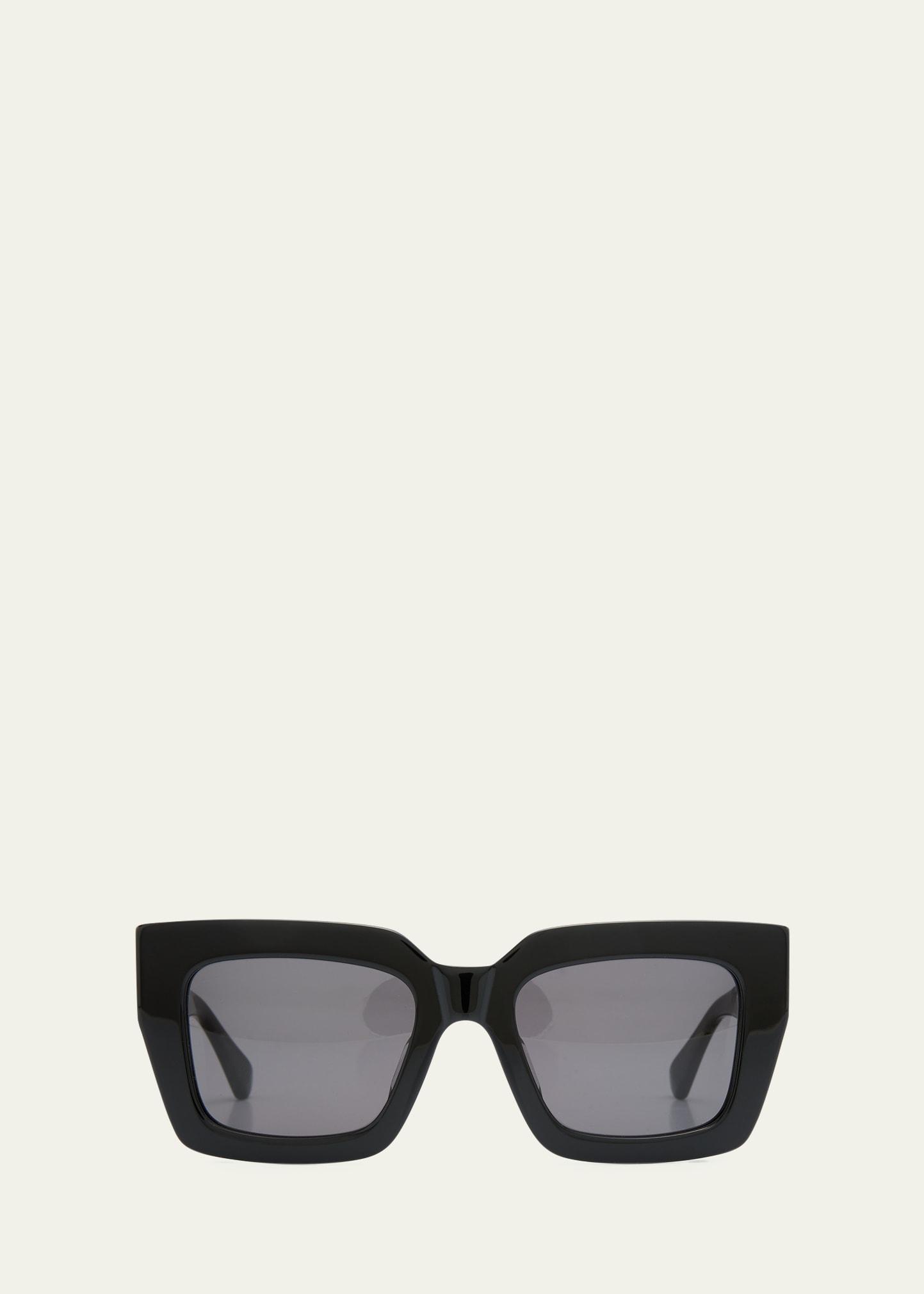 raised logo acetate cat-eye sunglasses