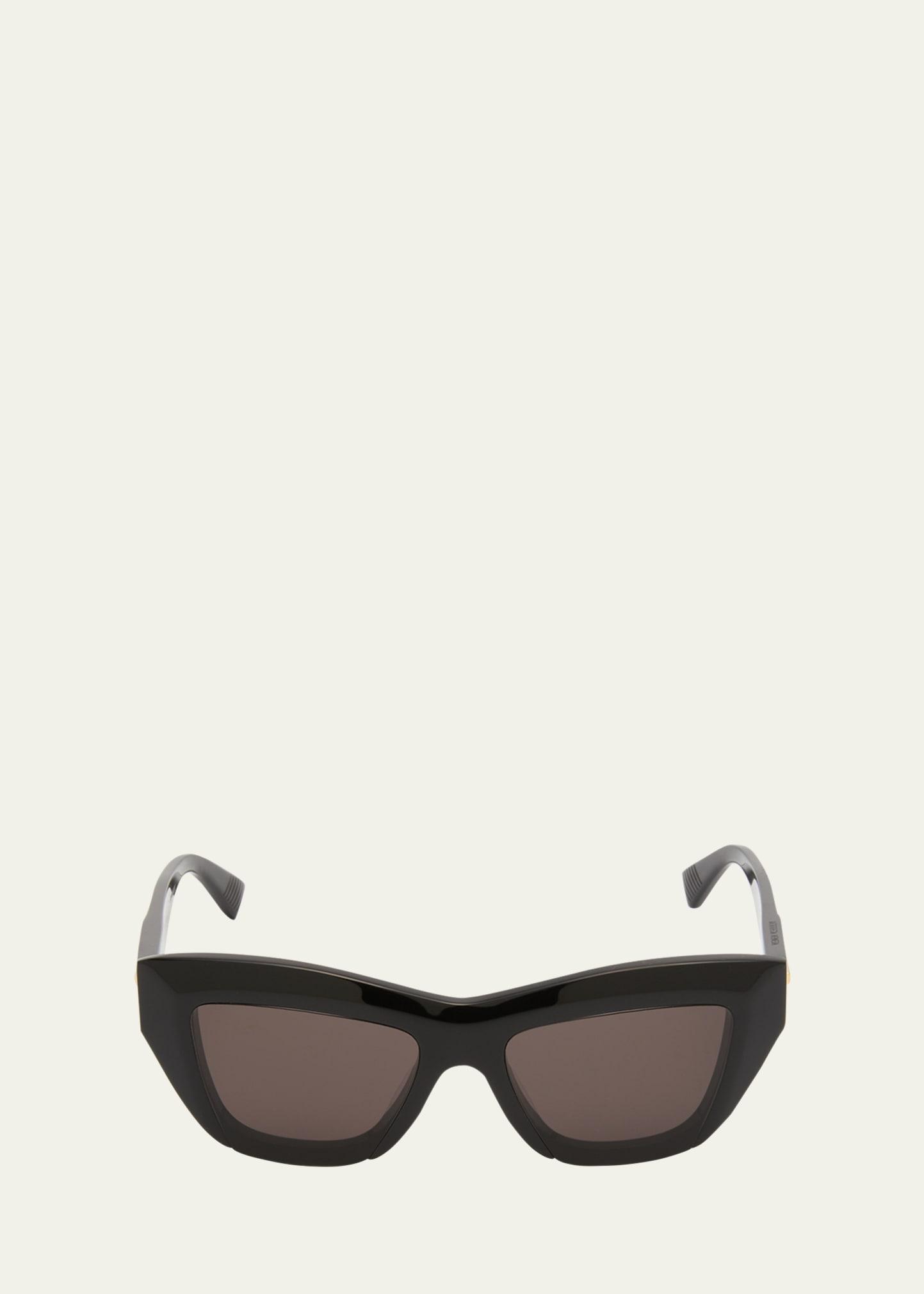 raised logo acetate cat-eye sunglasses