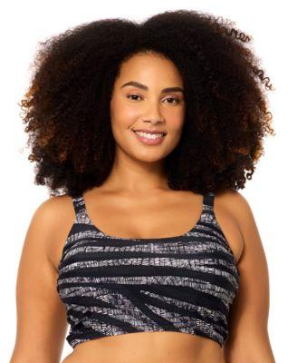 raisins curve plus size aruba scoop neck longline bikini top bottoms