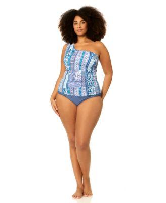raisins curve womens plus size asha tankini top full coverage bottom