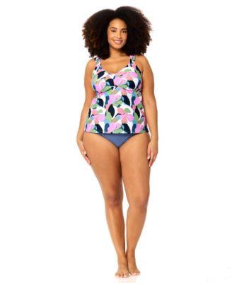 raisins curve womens plus size rimini tankini top full coverage bottoms