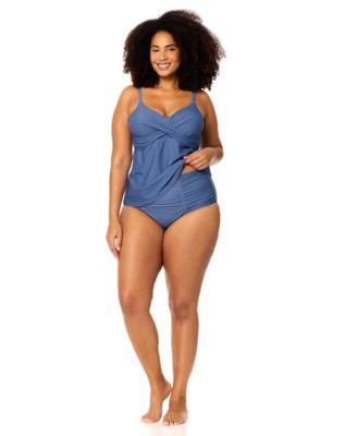 raisins curve womens plus size underwire aries tankini top full coverage bottoms