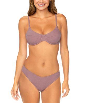 raisins juniors solid underwire bikini top bottoms