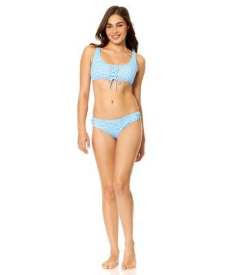 raisins womens lace up bikini top bottoms