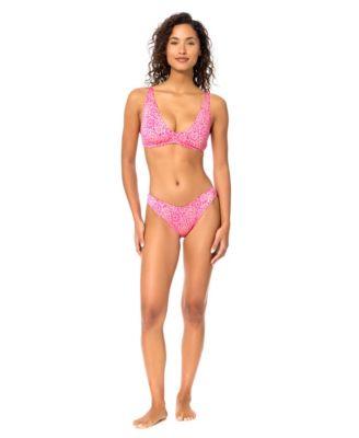 raisins womens pisces printed tie back swim bikini top oahu regular waistband swim bottoms