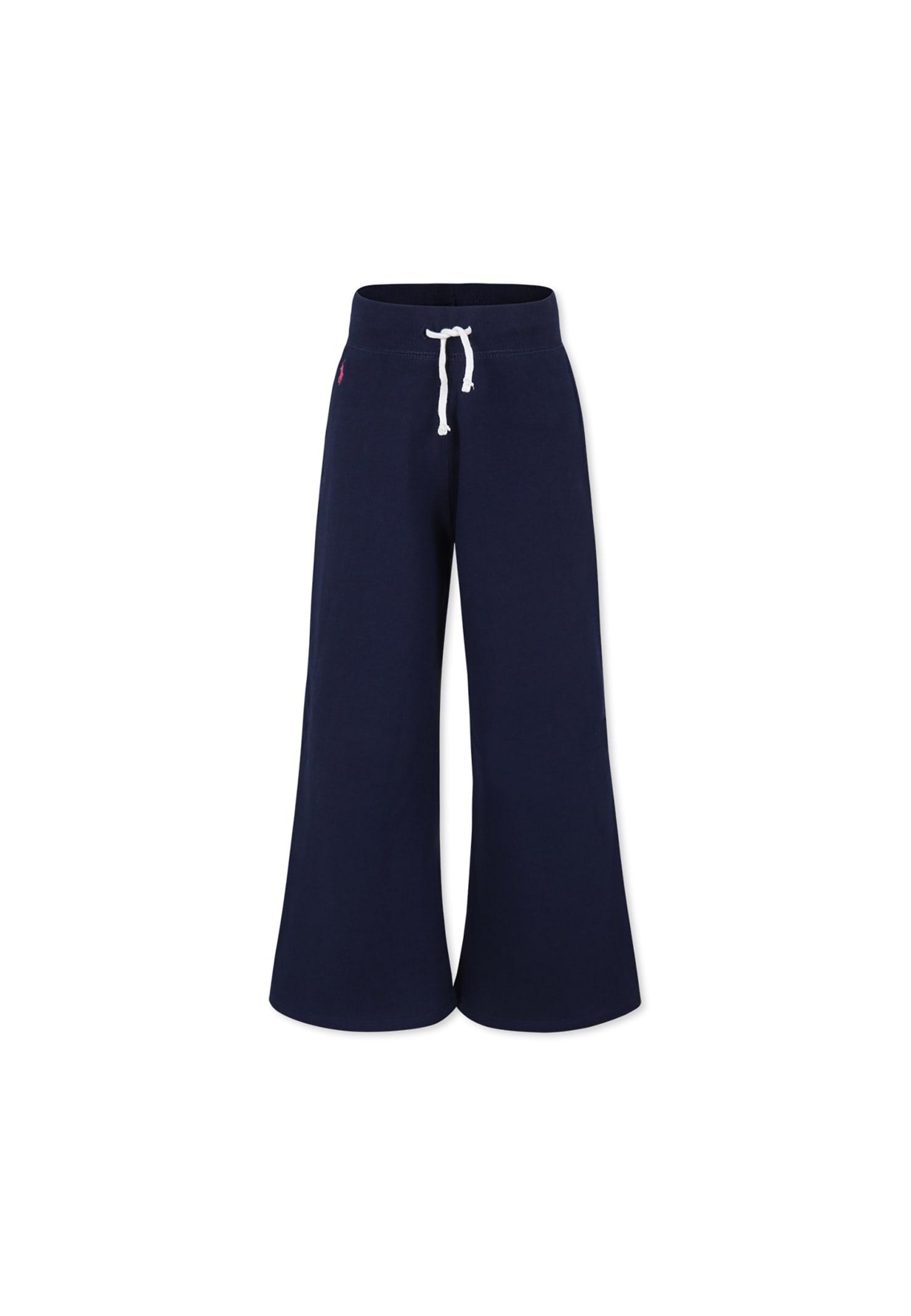 ralph lauren blue trousers for girl with horse