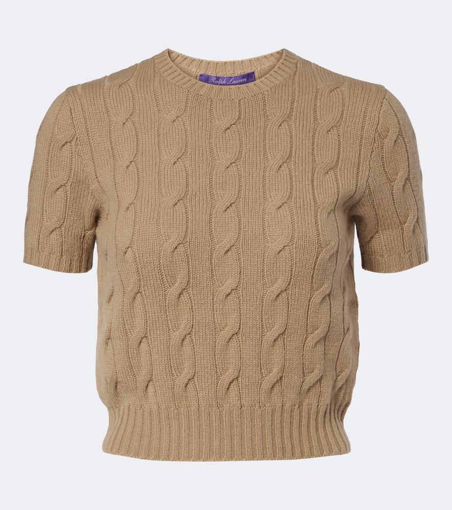 ralph lauren collection cable-knit cashmere sweater
