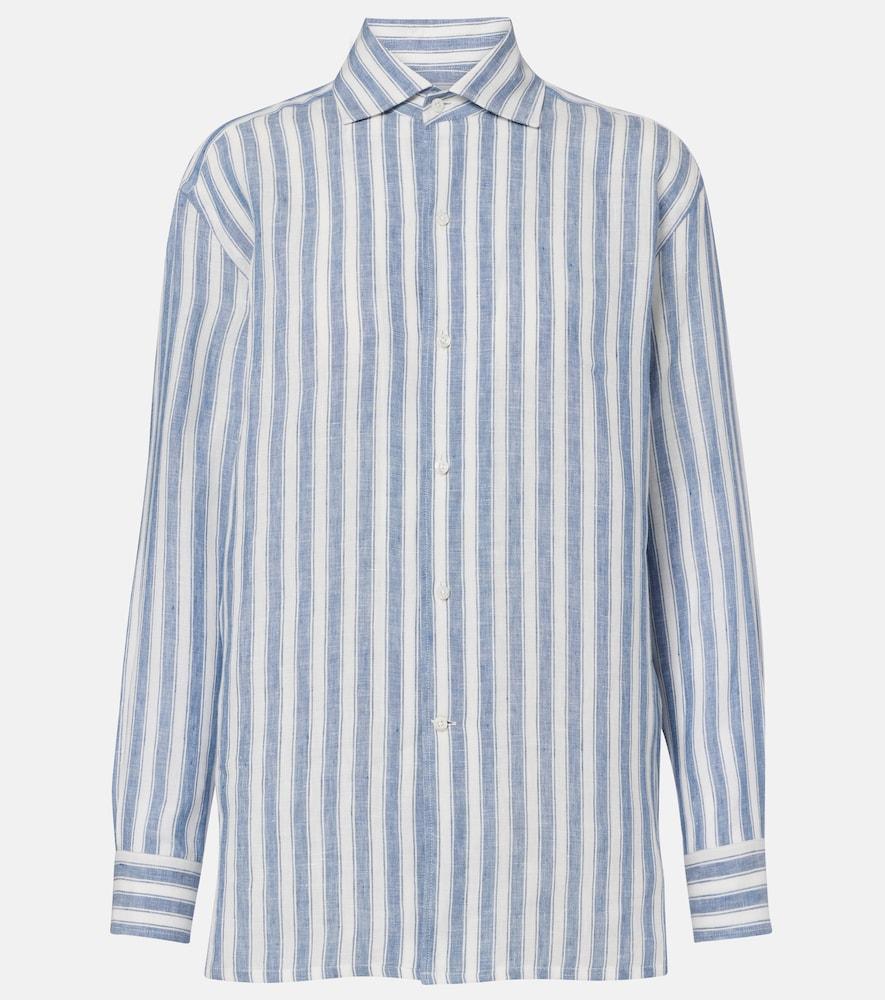 ralph lauren collection capri striped linen shirt