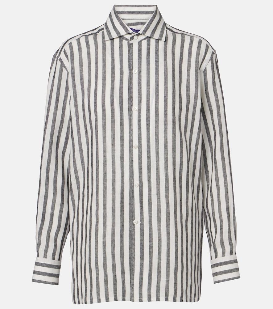 ralph lauren collection capri striped linen shirt