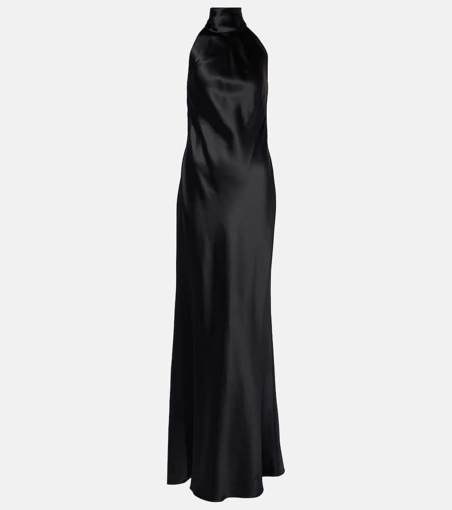 ralph lauren collection chilton halterneck satin gown