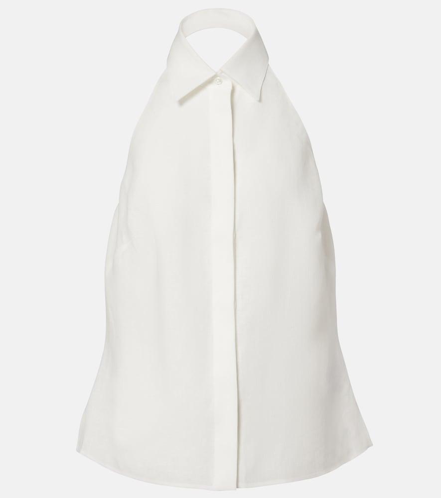 ralph lauren collection eldred halterneck linen top