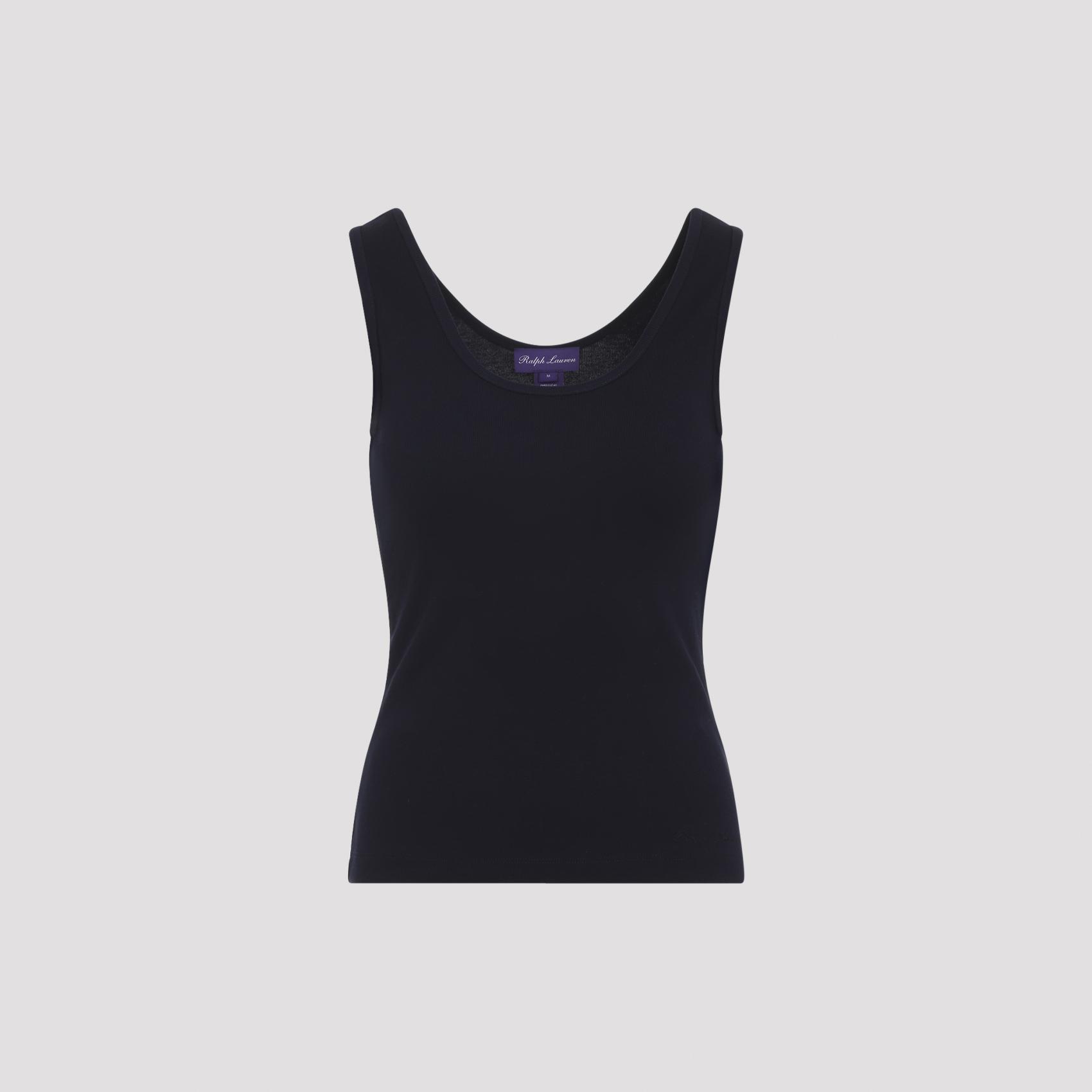 ralph lauren collection ellis tank top blue cotton modal - women
