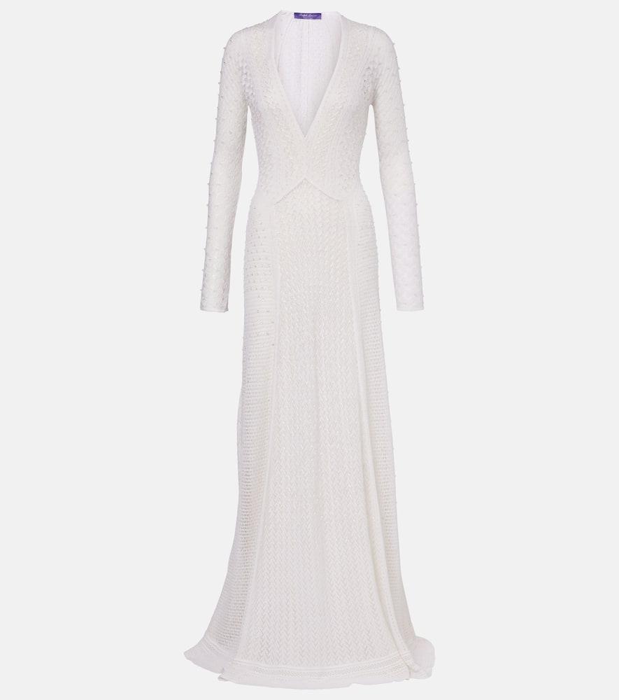 ralph lauren collection knitted silk and cashmere gown