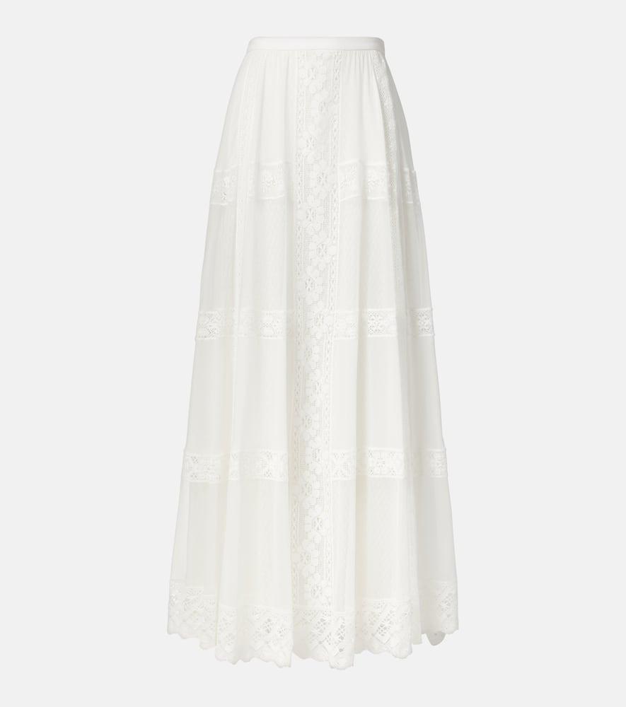 ralph lauren collection malti cotton and silk maxi skirt
