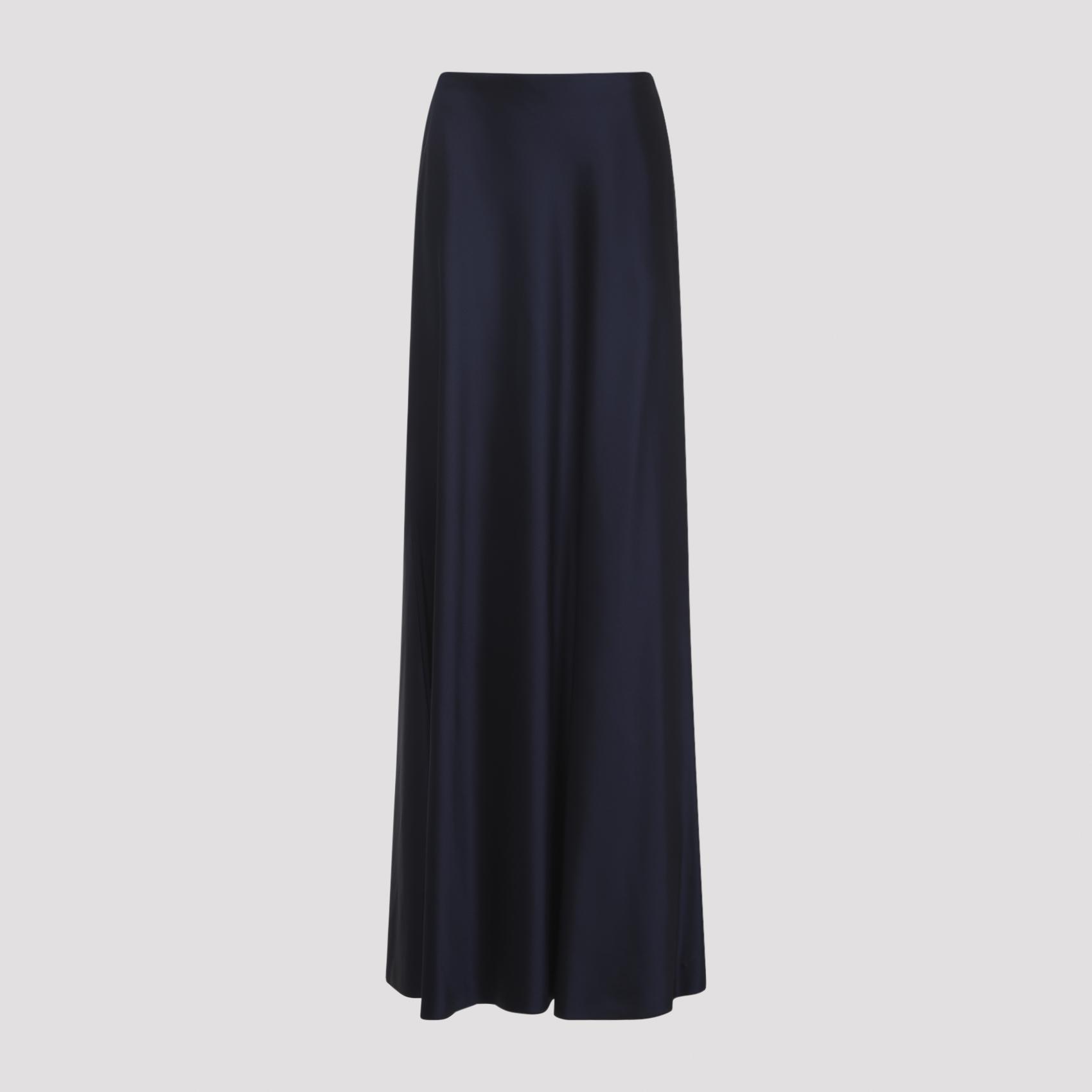 ralph lauren collection masina maxi a-line skirt blue acetate viscose elastane - women