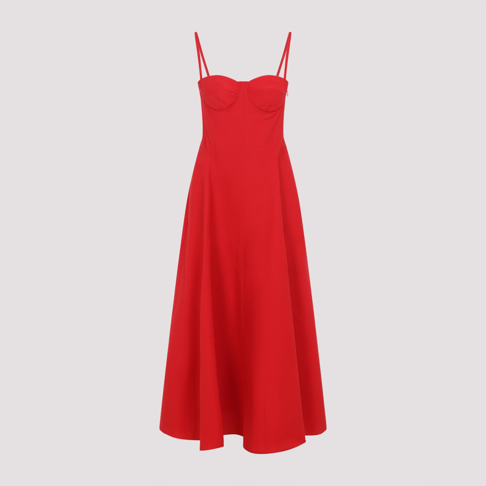ralph lauren collection ralph lauren purple collection marigot midi dress red - women